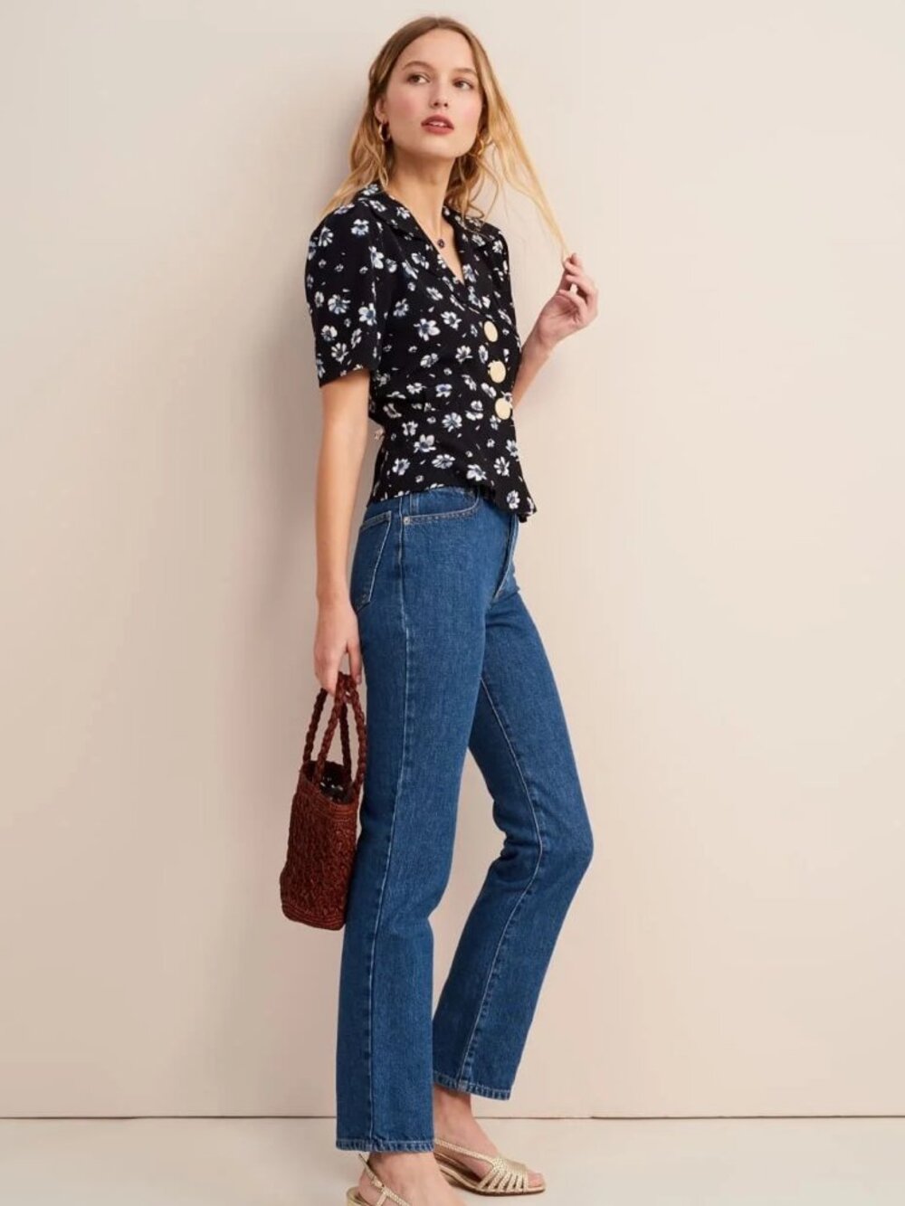Rouje Pigalle Button Fly Straight Jeans